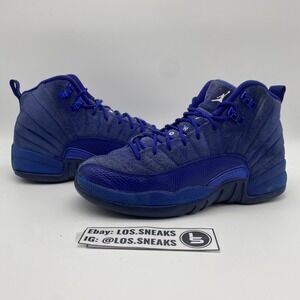 Size 7y- (GS) Air Jordan 12 Retro Deep Royal (153265-400)